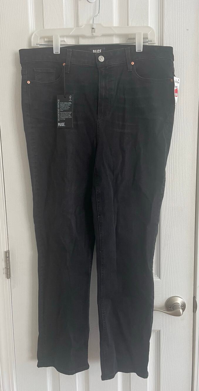 Paige Jeans, Cindy Endless Night High Rise, Vintage Transcend Straight Ankle A72